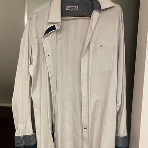 Express stripped button up